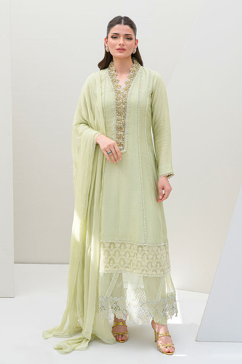 Fatima Khan | Serene Eid Luxe Pret | Honeydew Hue