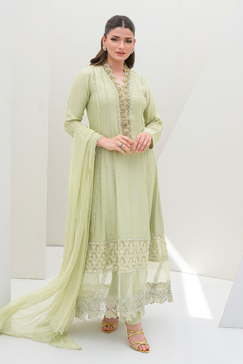 Fatima Khan | Serene Eid Luxe Pret | Honeydew Hue