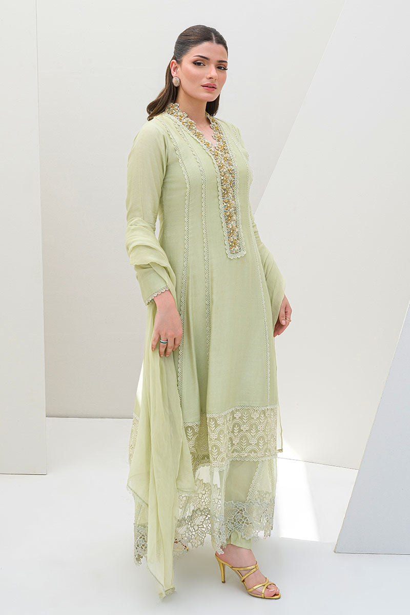 Fatima Khan | Serene Eid Luxe Pret | Honeydew Hue