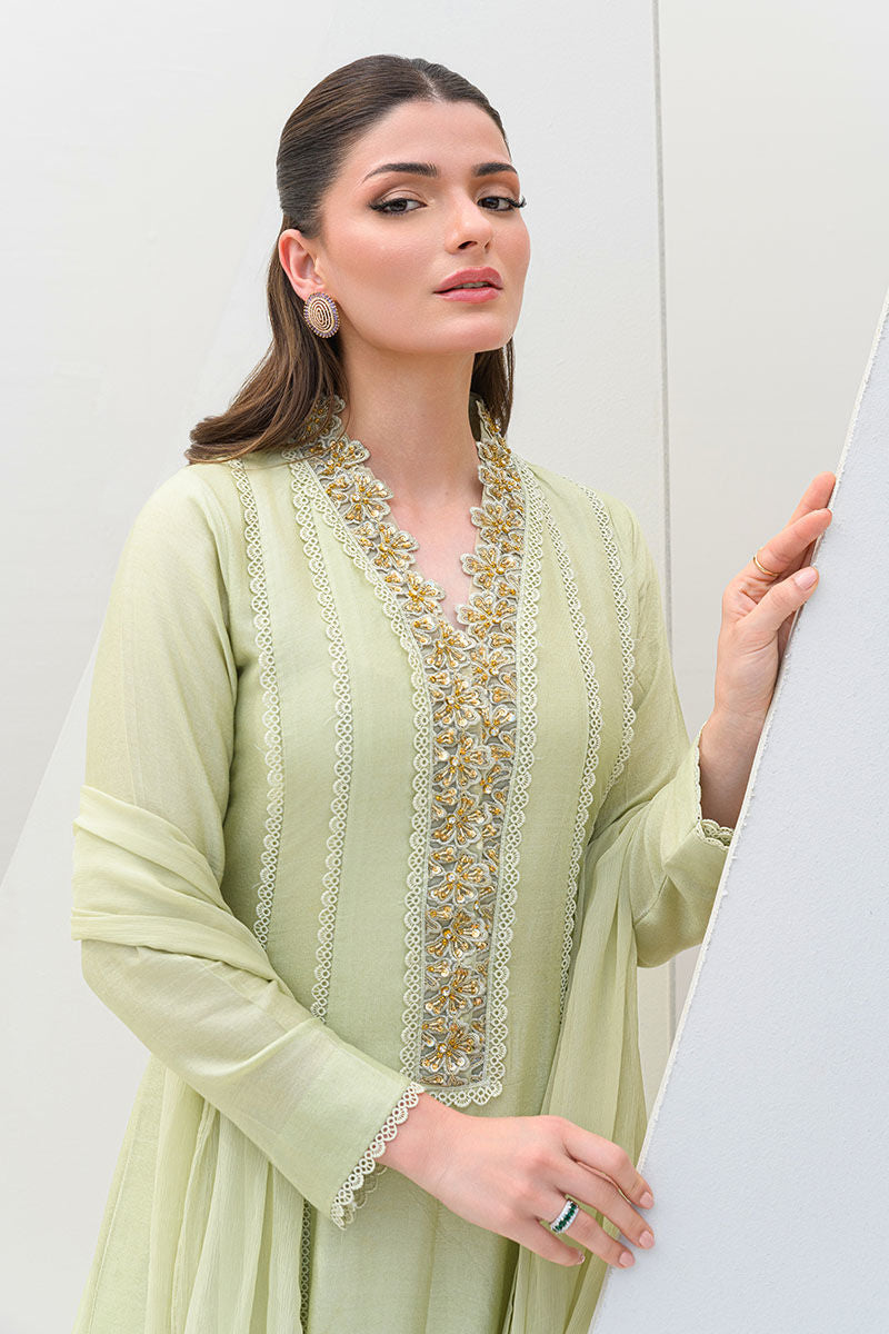 Fatima Khan | Serene Eid Luxe Pret | Honeydew Hue