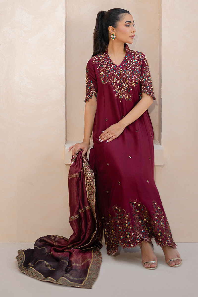Ansab Jahangir | Luxury Silk Pret | CRIMSON