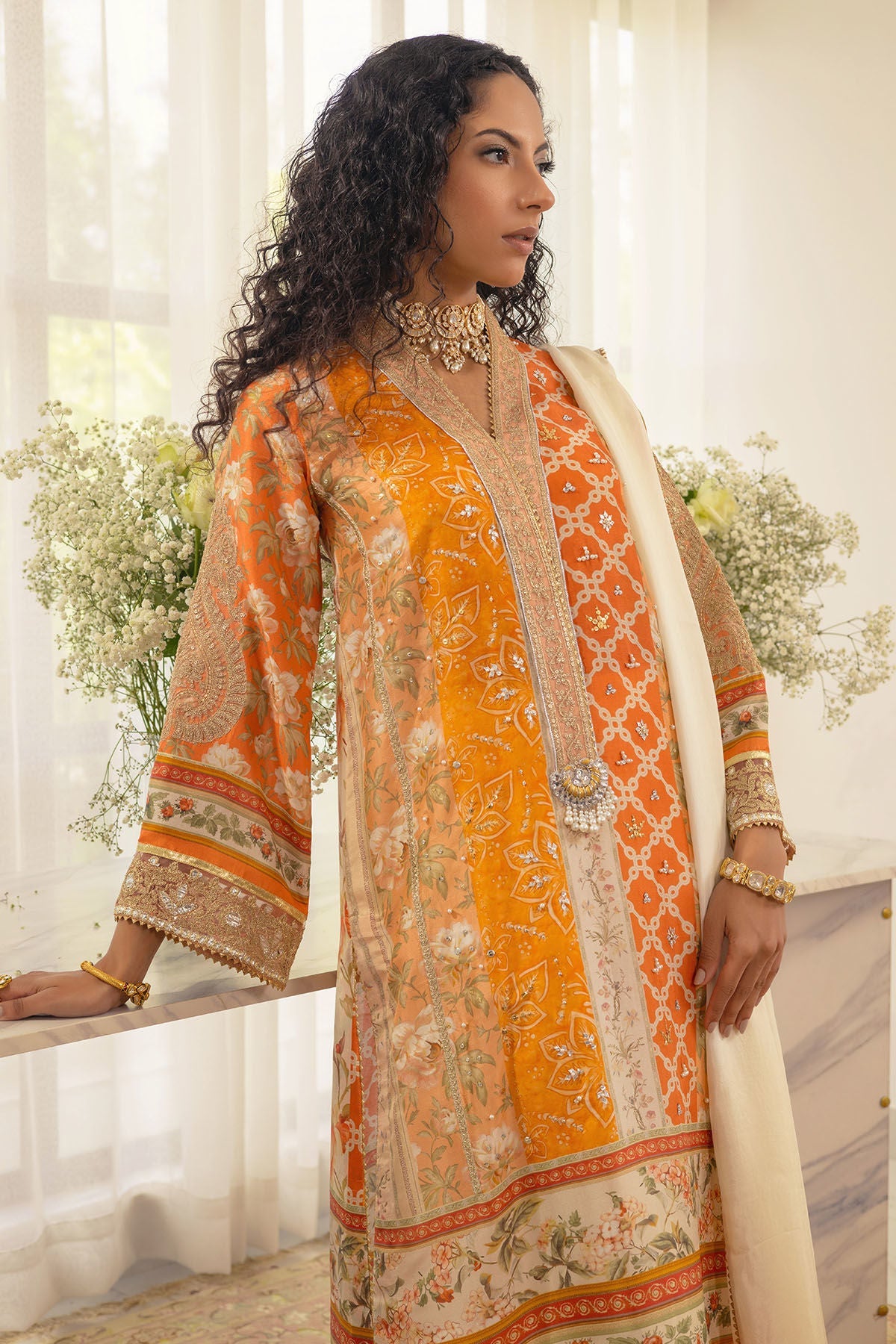 Annus Abrar | Luxe Silk Pret | LAMYA - SHIRT AND DUPATTA