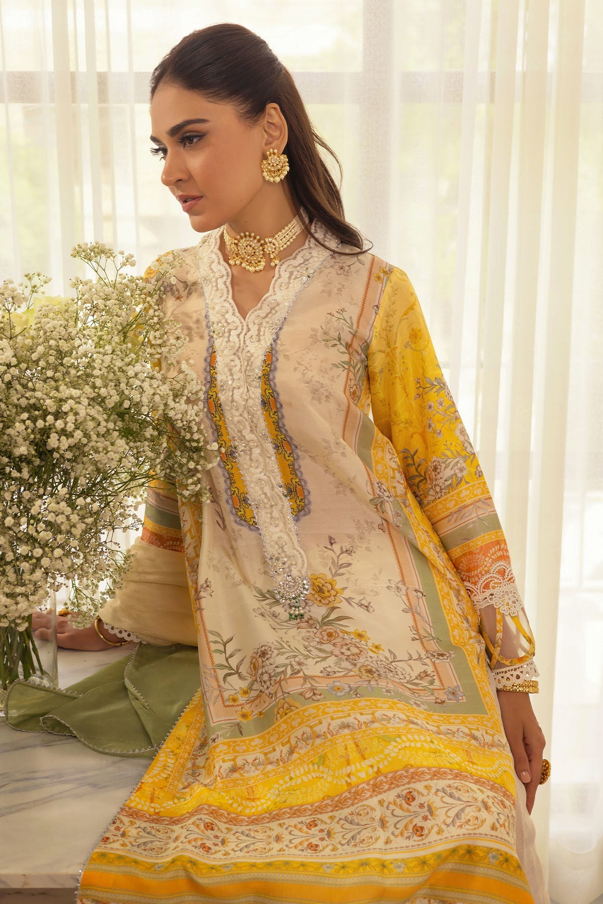 Annus Abrar | Luxe Silk Pret | ESMEYA - SHIRT AND DUPATTA