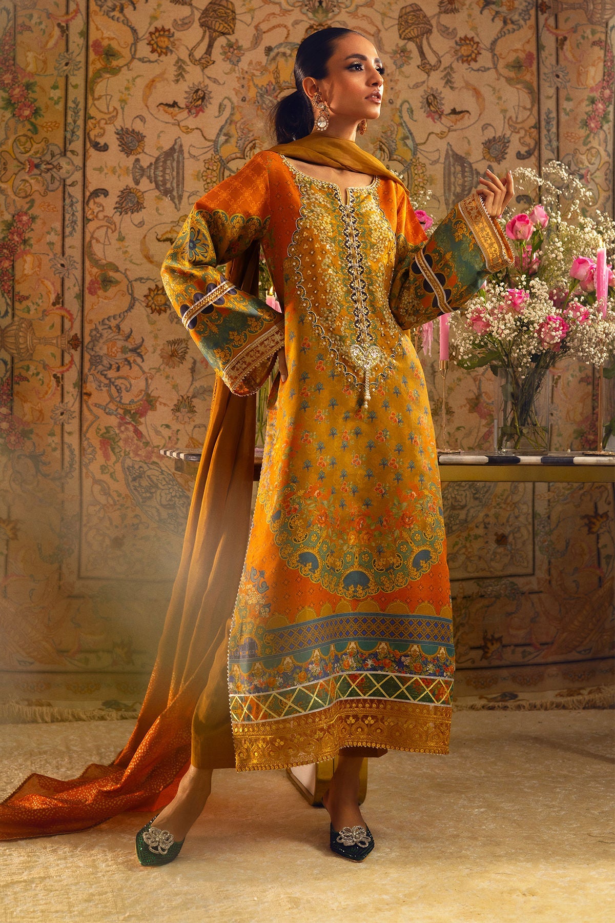 Annus Abrar | Lime Luxe Silk | Faina