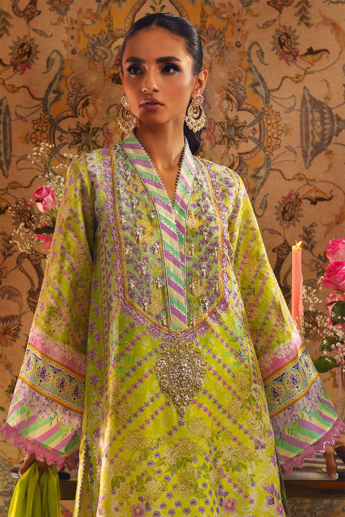Annus Abrar | Lime Luxe Silk | Linara
