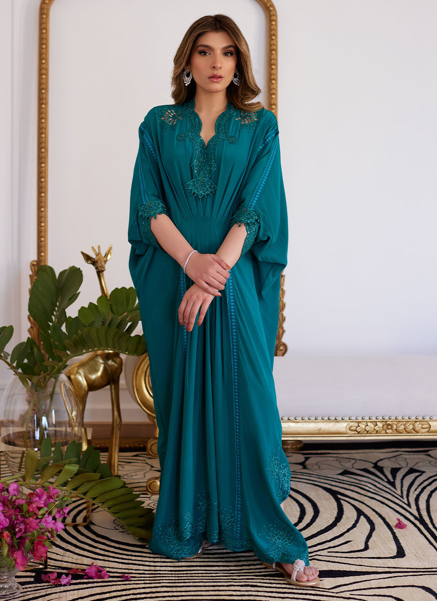 Farah Talib Aziz | Luna Eid Collection 24 | EMMELINE EMERALD CREPE