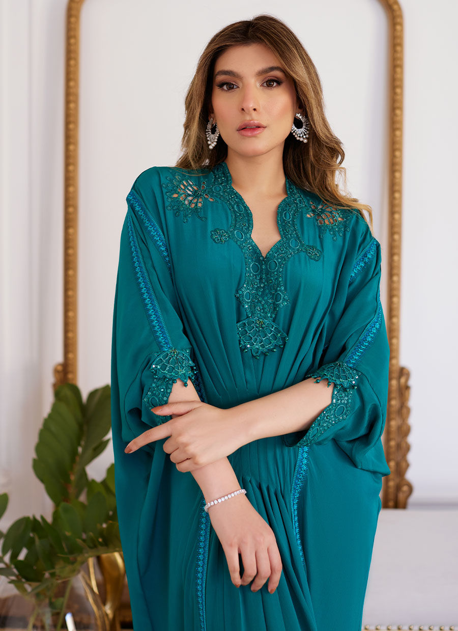 Farah Talib Aziz | Luna Eid Collection 24 | EMMELINE EMERALD CREPE