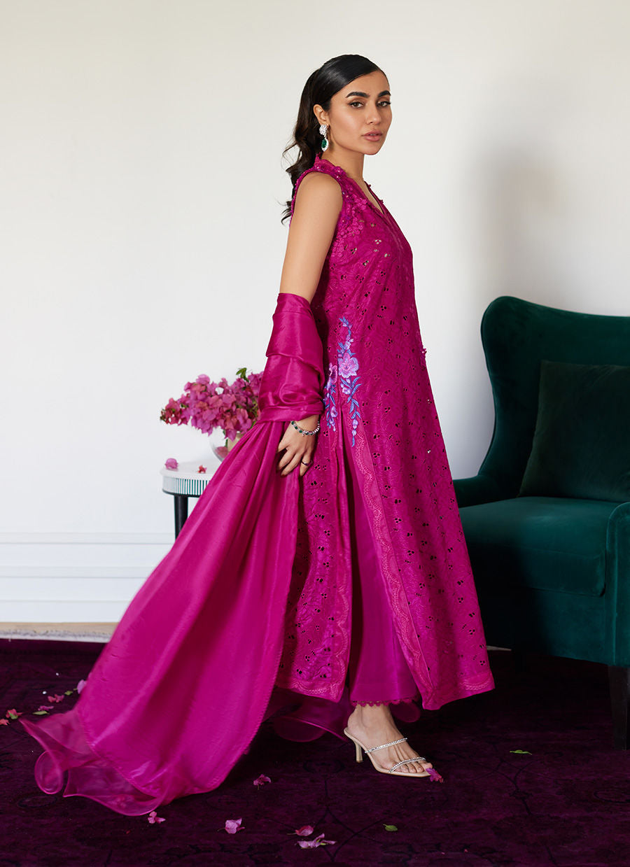 Farah Talib Aziz | Luna Eid Collection 24 | CLARIENE HOT PINK