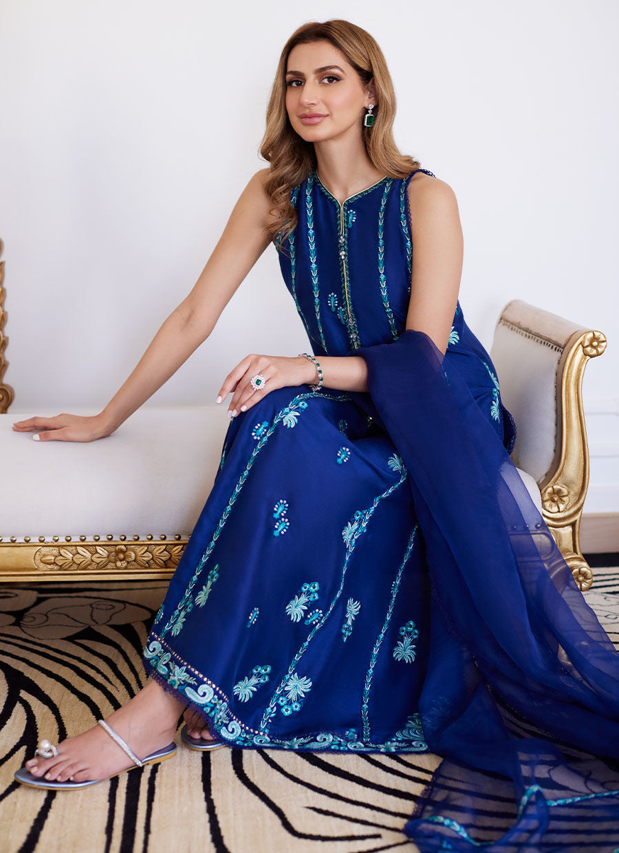 Farah Talib Aziz | Luna Eid Collection 24 | ELSYEE ROYAL BLUE