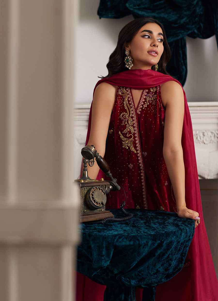 Farah Talib Aziz | Velvets The After Party | ISMAYA SHIRT AND DUPATTA
