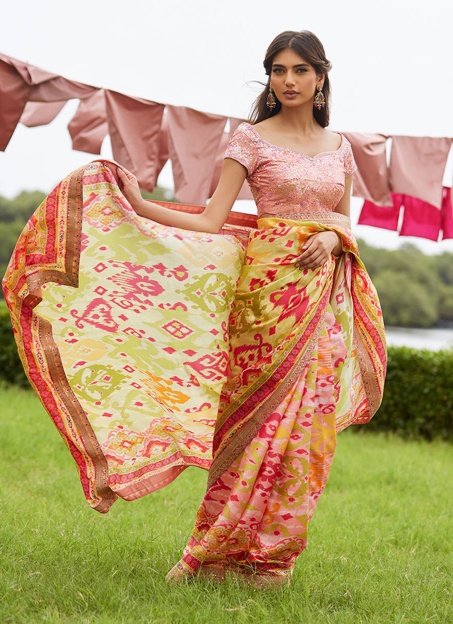 Farah Talib Aziz | Mayna Festive Luxe Pret | Rang Saree