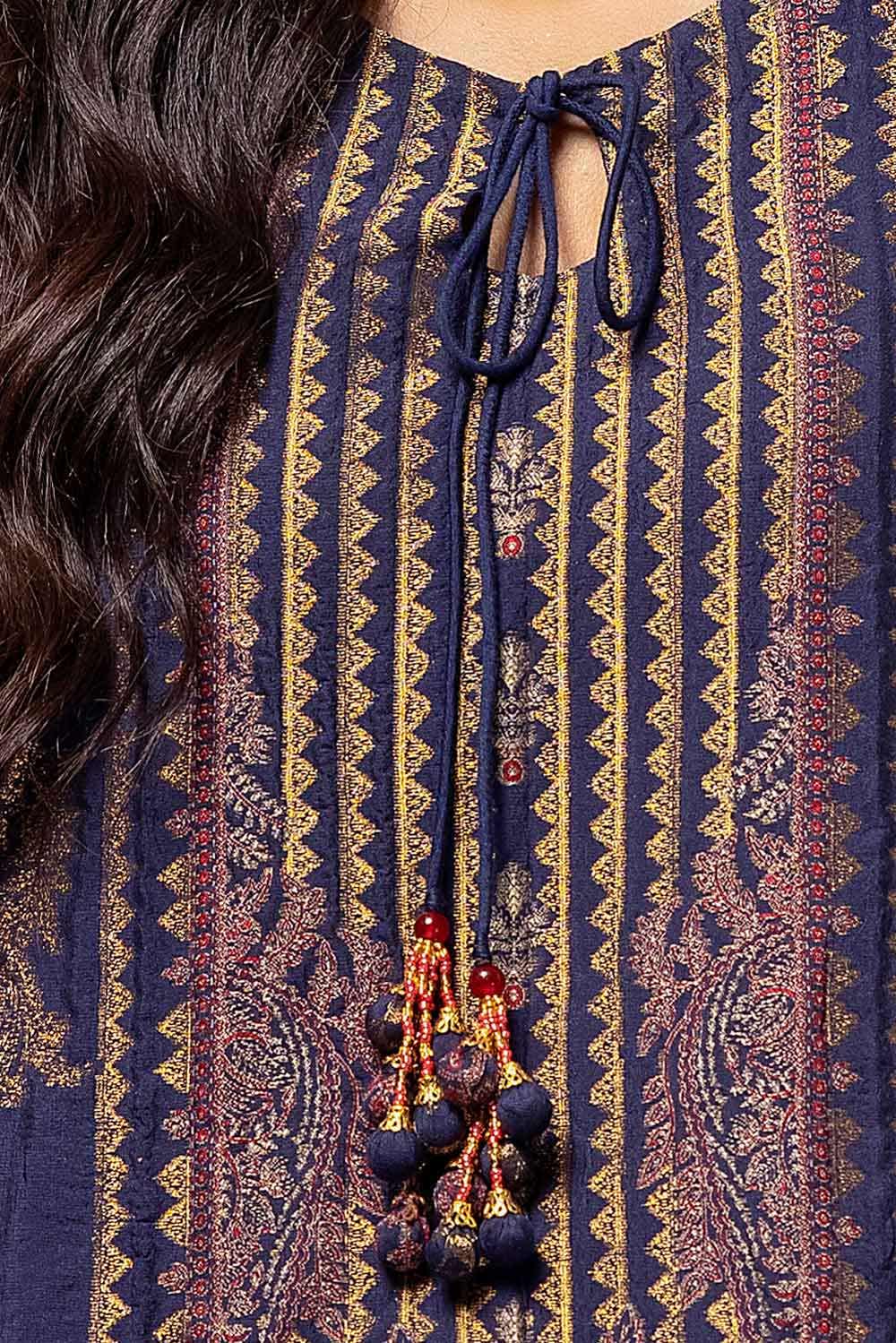 Gul Ahmed | Winter Collection 24 | Khaddar Suit with Pashmina Shawl AP-42020