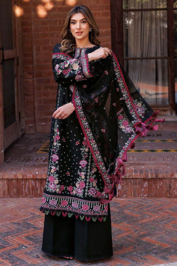 Farasha | Summer Weaves Embroidered Lawn | Ornate Noir