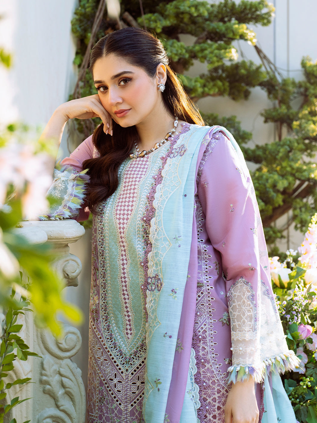 Bin Ilyas | Freesia Embroidered Lawn 25 | 101 - B