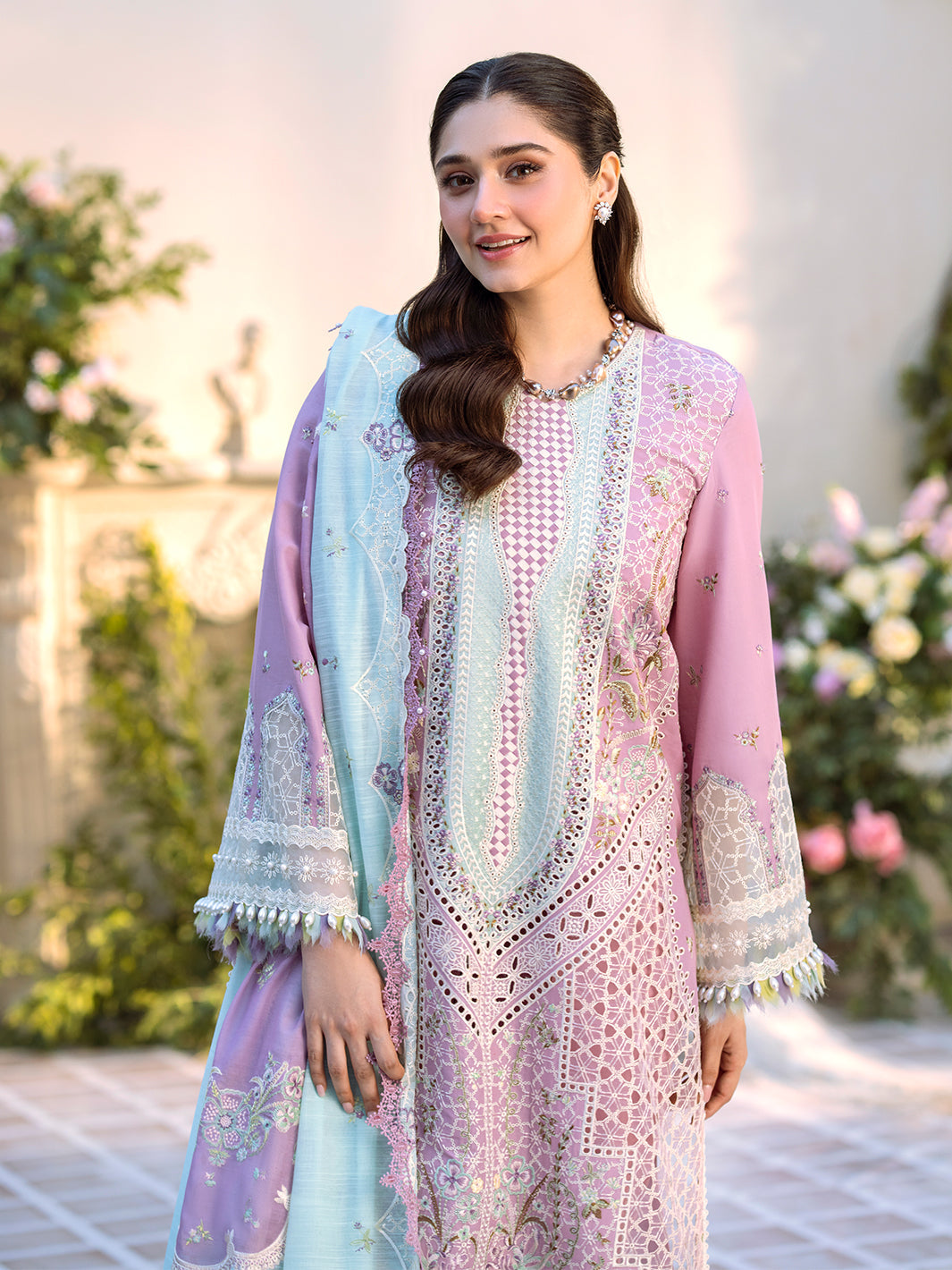 Bin Ilyas | Freesia Embroidered Lawn 25 | 101 - B