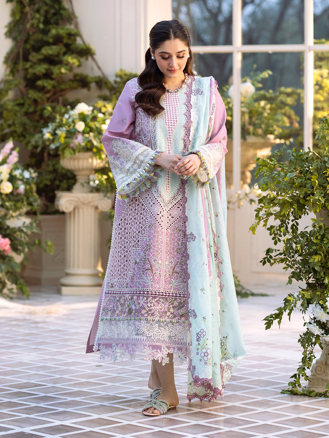 Bin Ilyas | Freesia Embroidered Lawn 25 | 101 - B