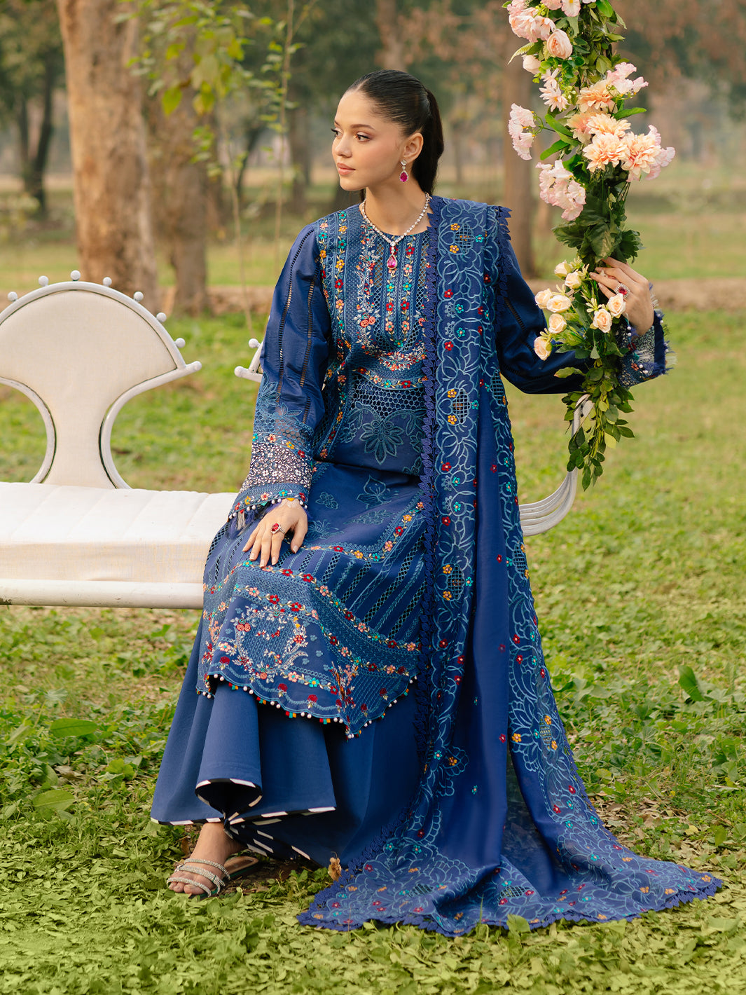 Bin Ilyas | Freesia Embroidered Lawn 25 | 102 - B