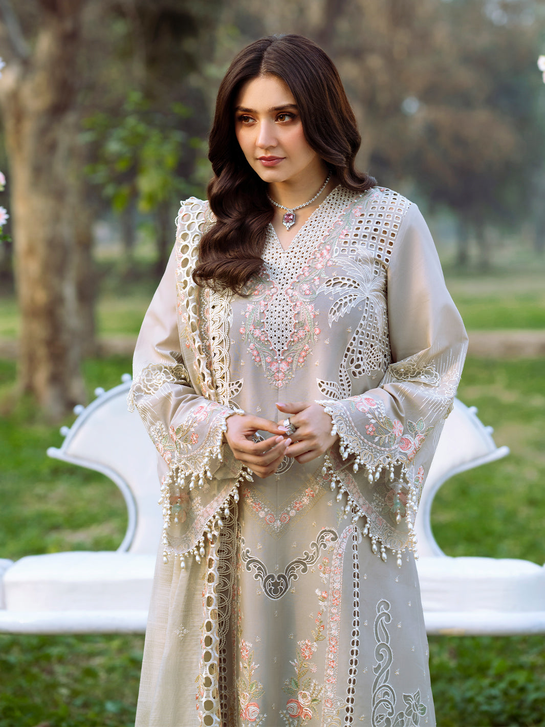 Bin Ilyas | Freesia Embroidered Lawn 25 | 104 - B