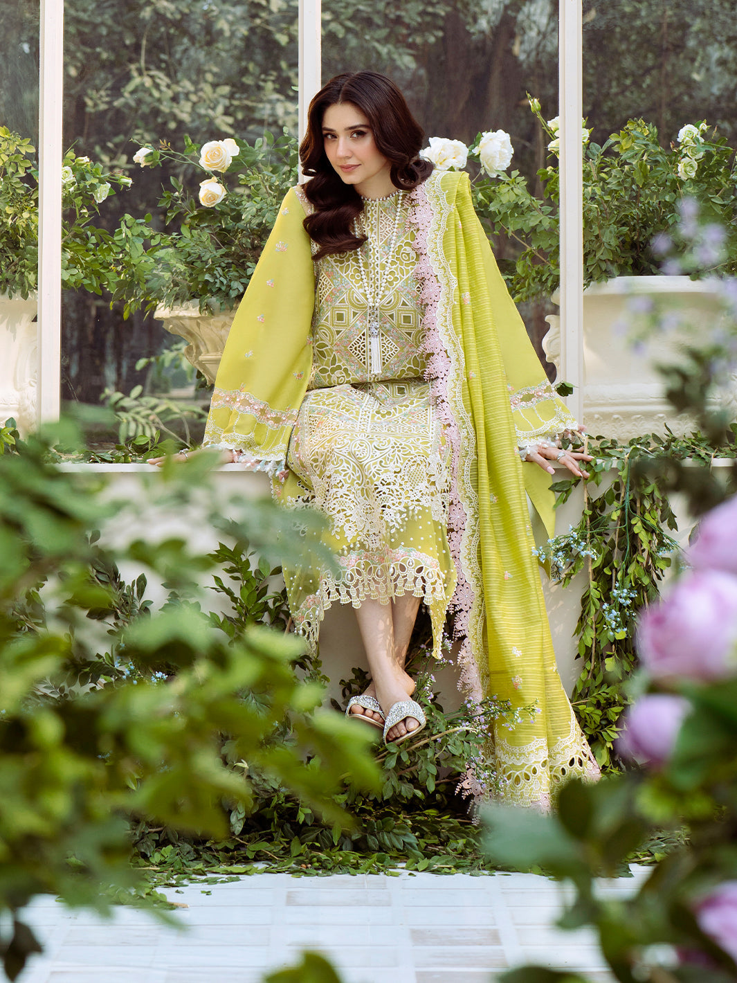 Bin Ilyas | Freesia Embroidered Lawn 25 | 105 - A