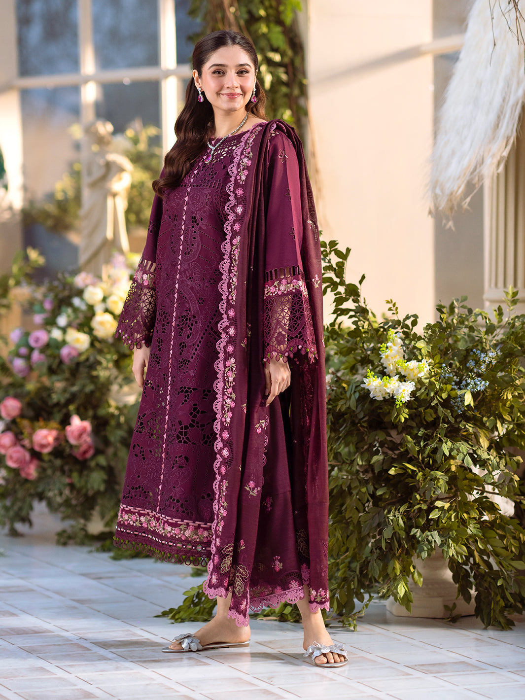 Bin Ilyas | Freesia Embroidered Lawn 25 | 106 - A
