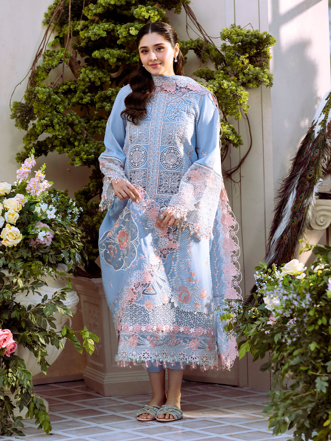 Bin Ilyas | Freesia Embroidered Lawn 25 | 107 - A