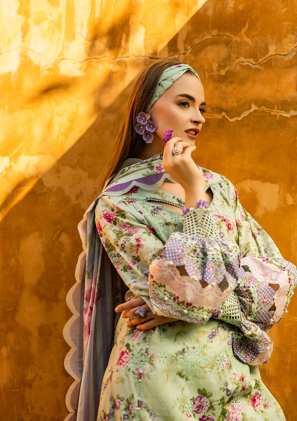 Elaf Premium | Print Chikankari 25 | ELK-03A FLOREALE