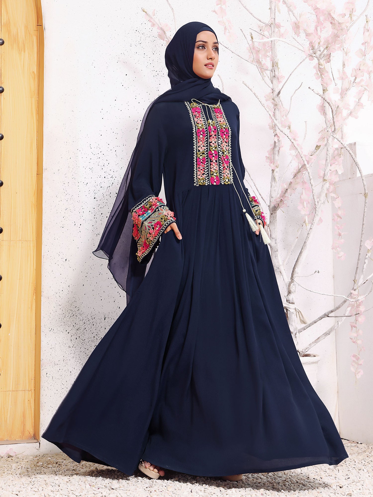 Marjan Navy Abaya