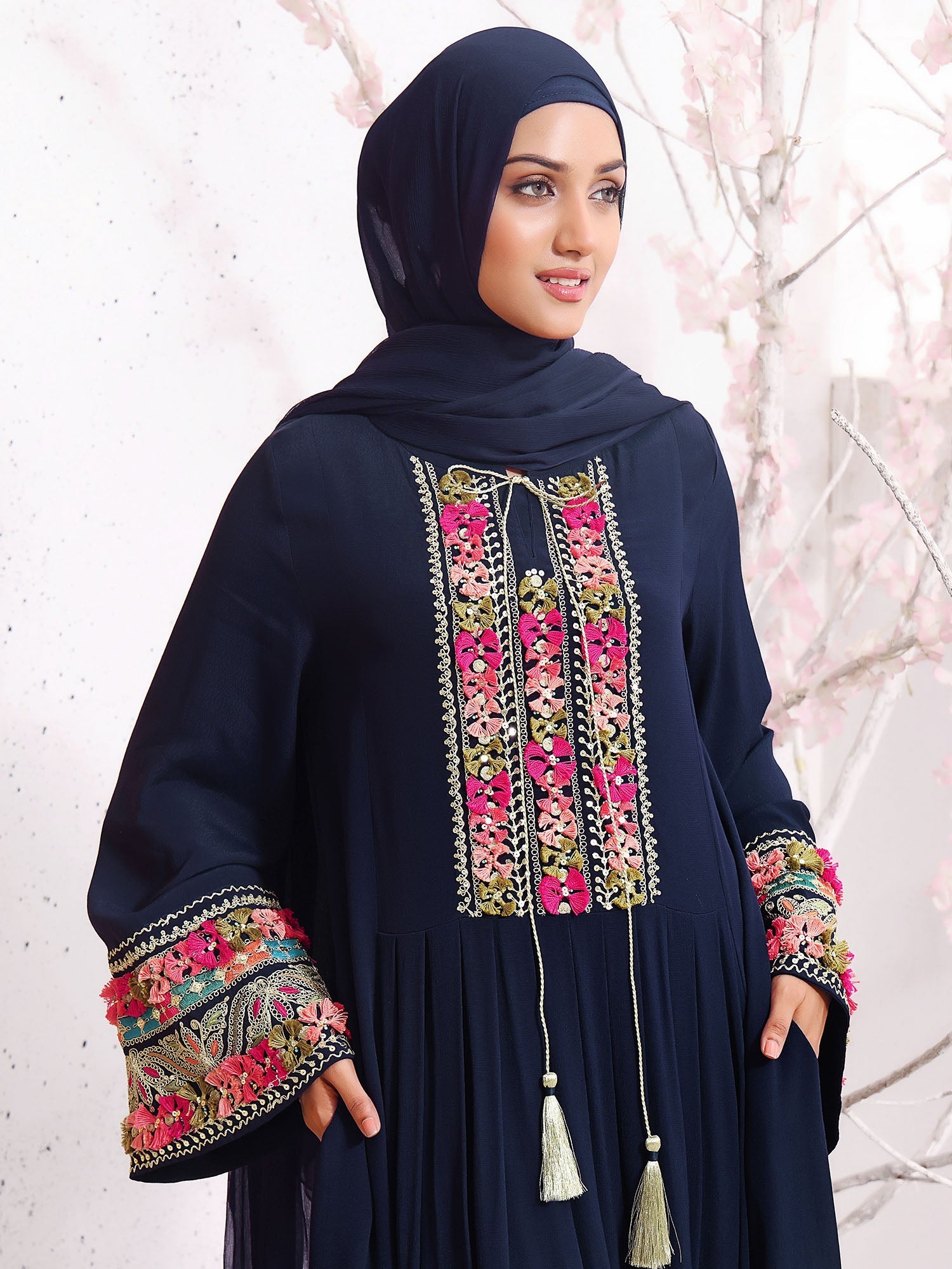 Marjan Navy Abaya