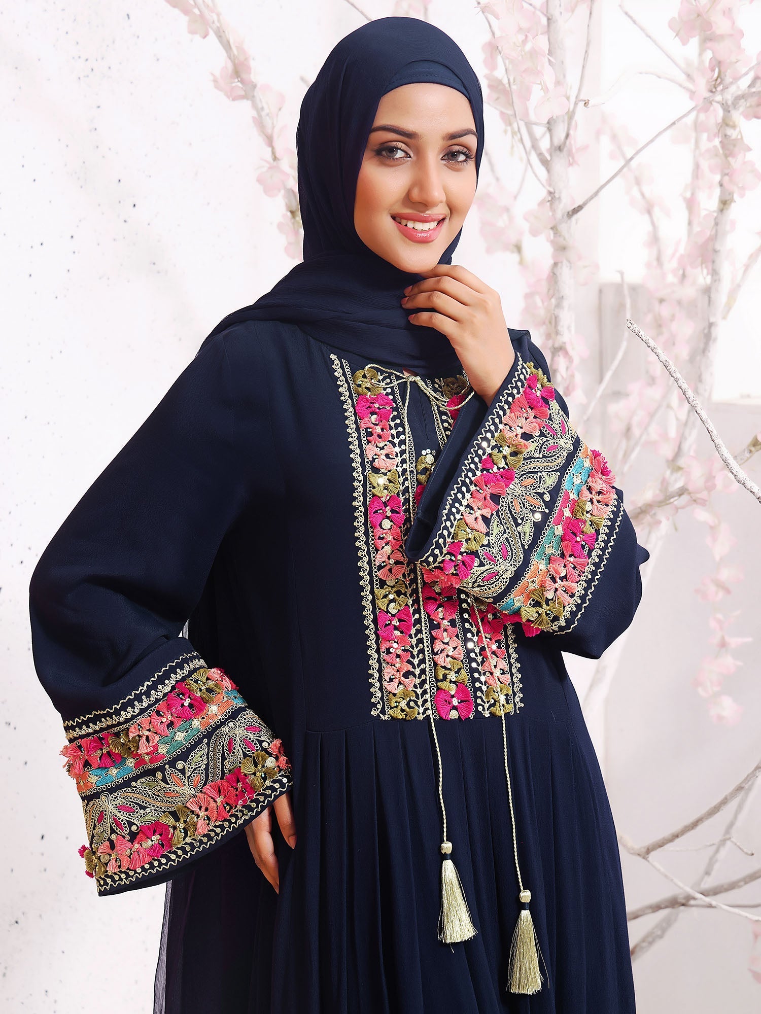 Marjan Navy Abaya