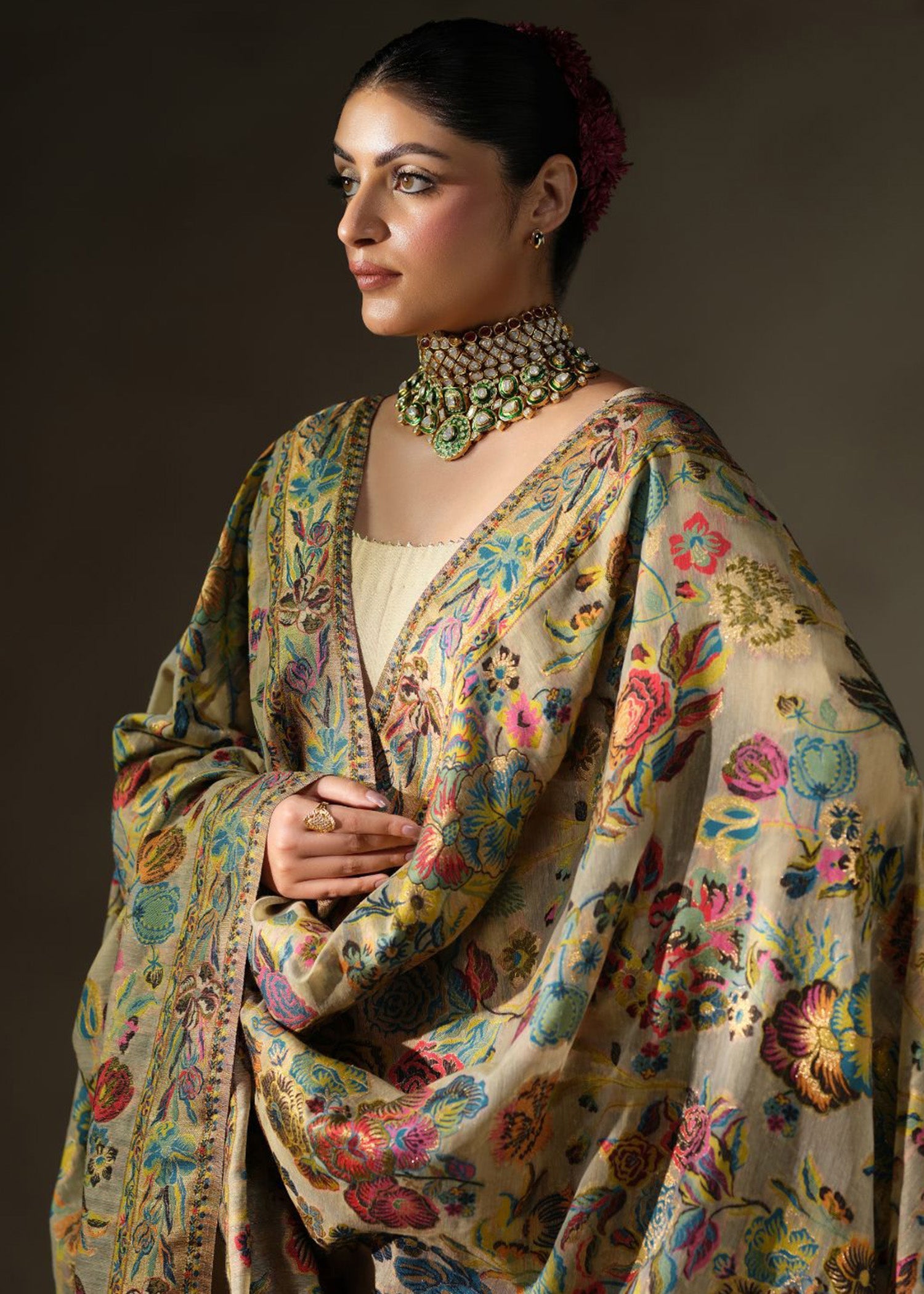 Mahum Asad | Khaani Formals | Chambeli Shawl