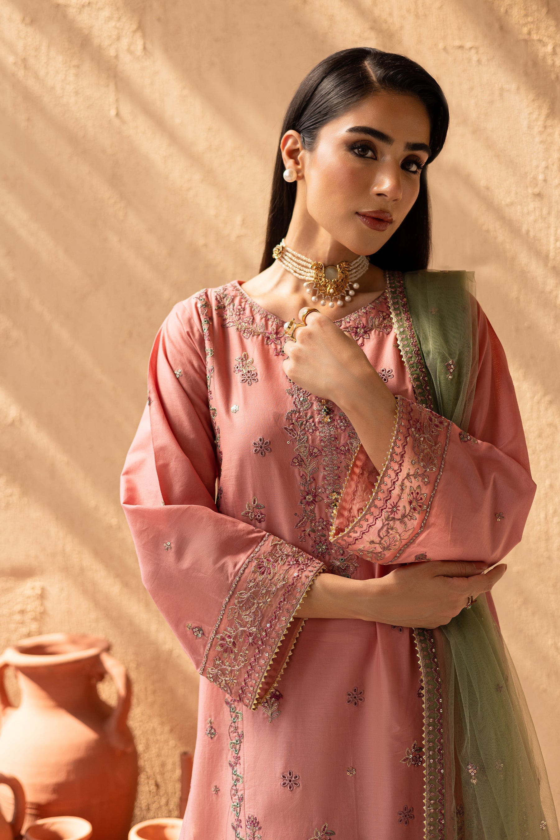 Batik | Nyra Embroidered Summer Solids | Anastasia