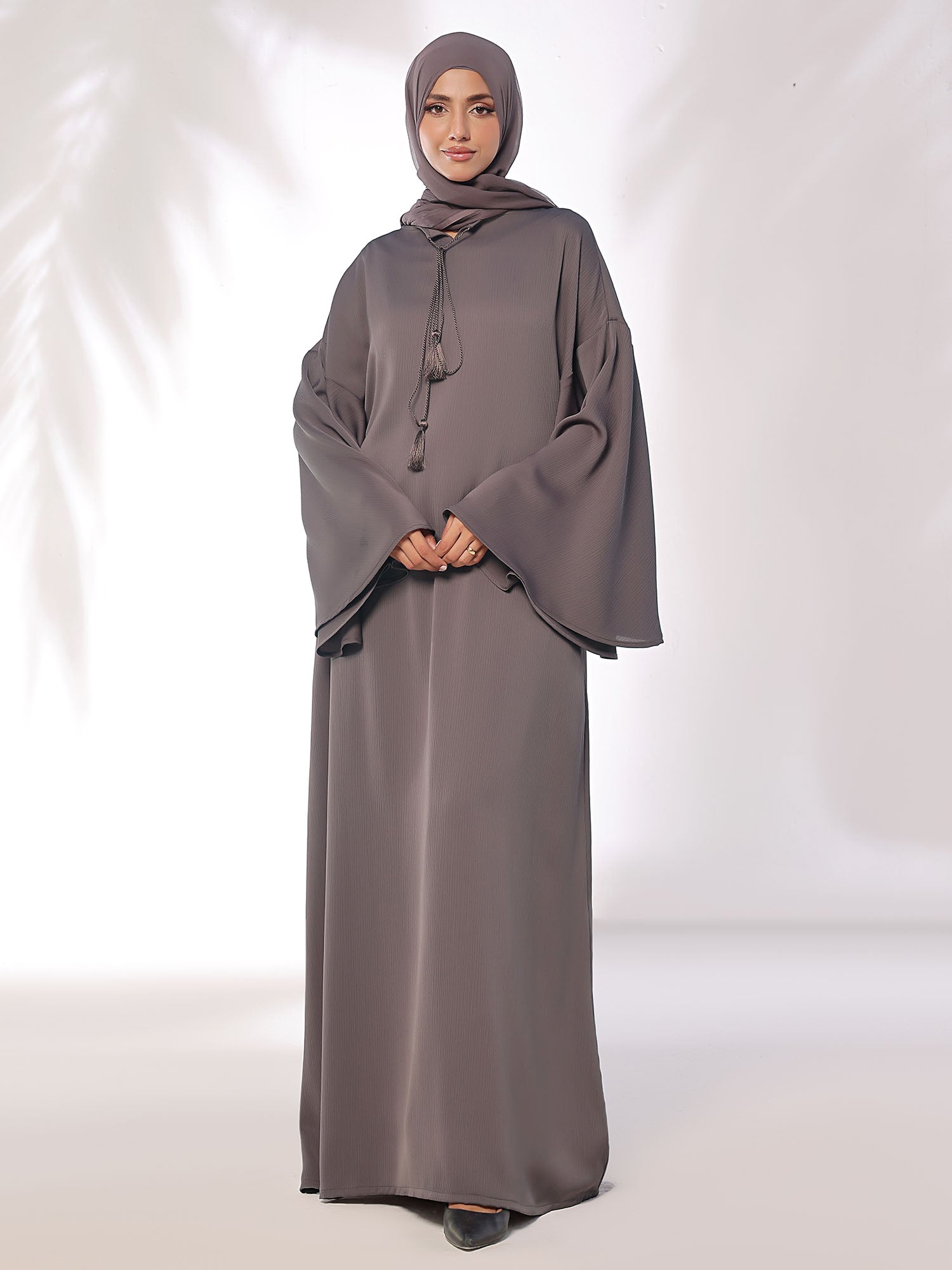 Flowing Grace Rose - Taupe Abaya