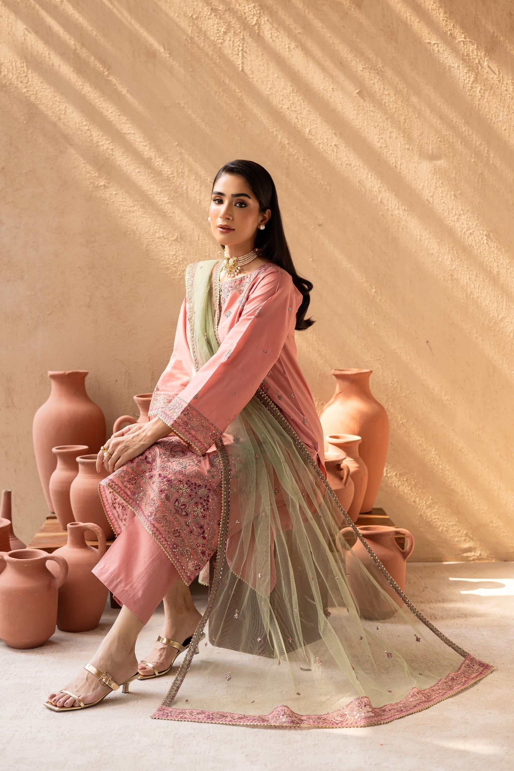 Batik | Nyra Embroidered Summer Solids | Anastasia