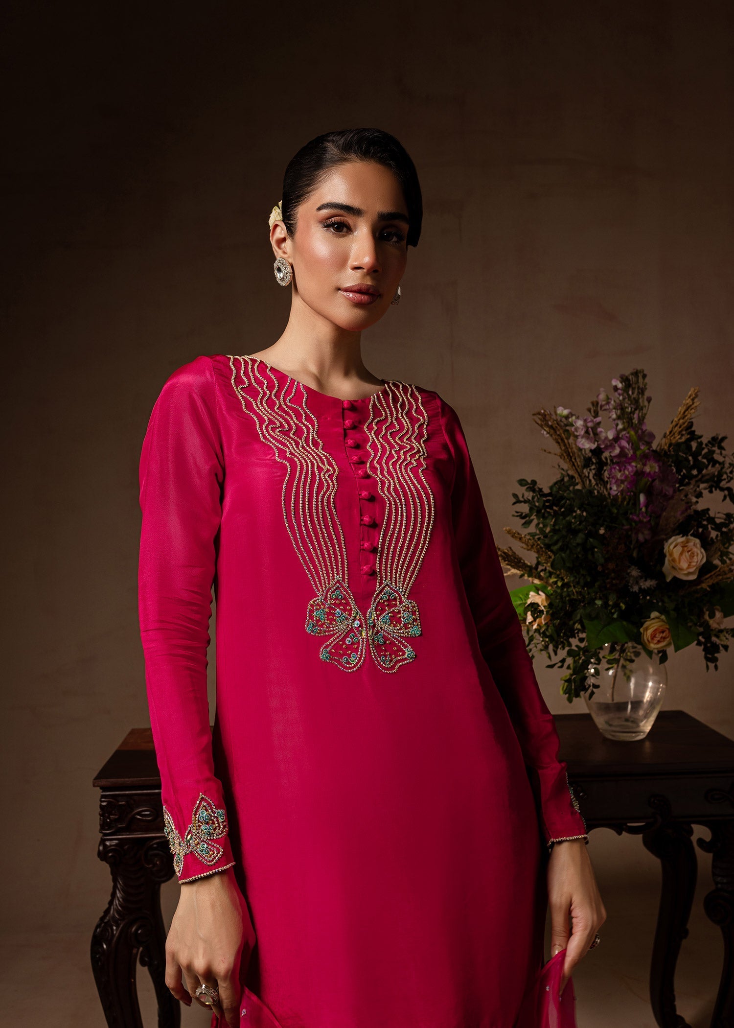 Maria Osama Khan | Noir Bliss Luxury Formals | Peony