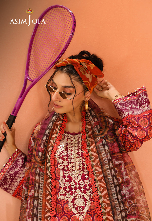 Asim Jofa | Summer Rhapsody | AJUBU-26 Printed Embroidered Lawn