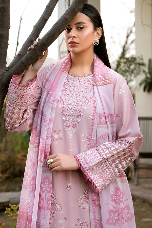 Farasha | Summer Weaves Embroidered Lawn | Muted Bloom