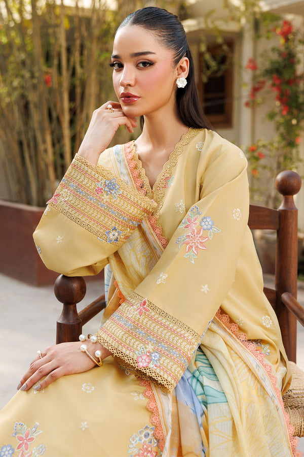 Farasha | Summer Weaves Embroidered Lawn | Sunlit Mellow