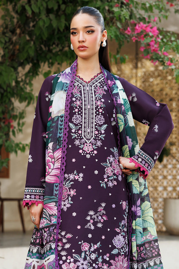 Farasha | Summer Weaves Embroidered Lawn | Plum Allure