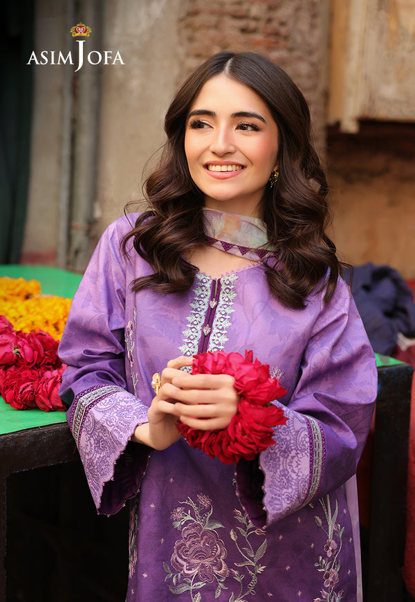 Asim Jofa | Summer Rhapsody | AJUBU-07 Embroidered Lawn