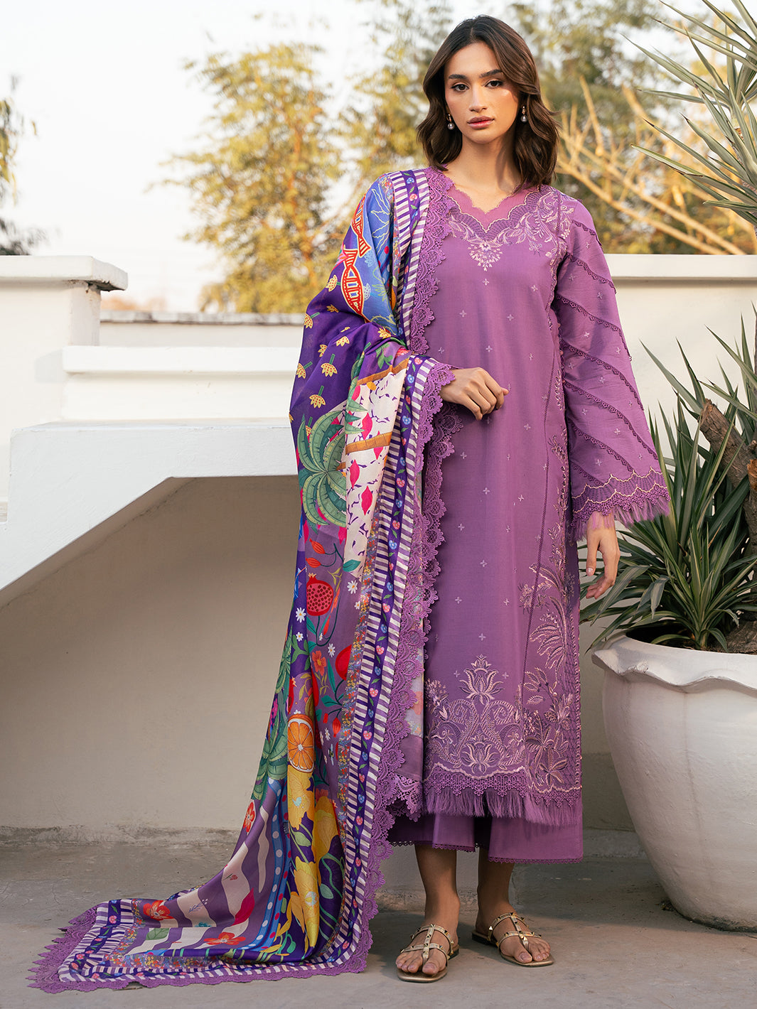 Bin Ilyas | Hazel Printed Lawn 25 | 2071 - A