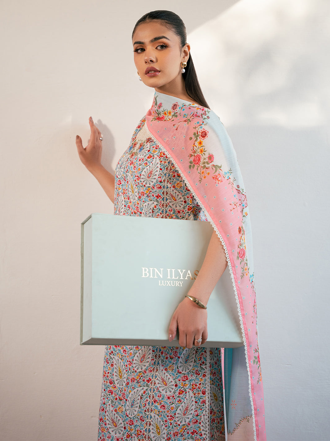 Bin Ilyas | Hazel Printed Lawn 25 | 2072 - A