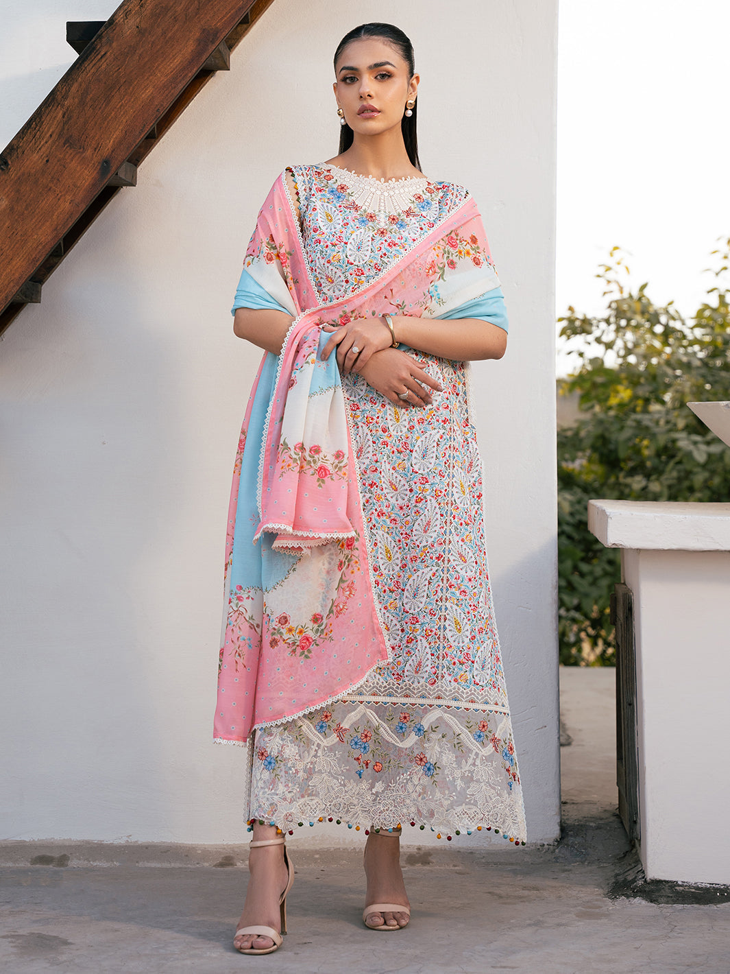 Bin Ilyas | Hazel Printed Lawn 25 | 2072 - A
