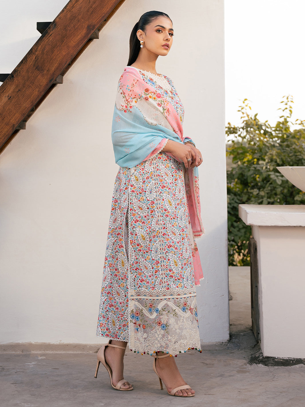 Bin Ilyas | Hazel Printed Lawn 25 | 2072 - A