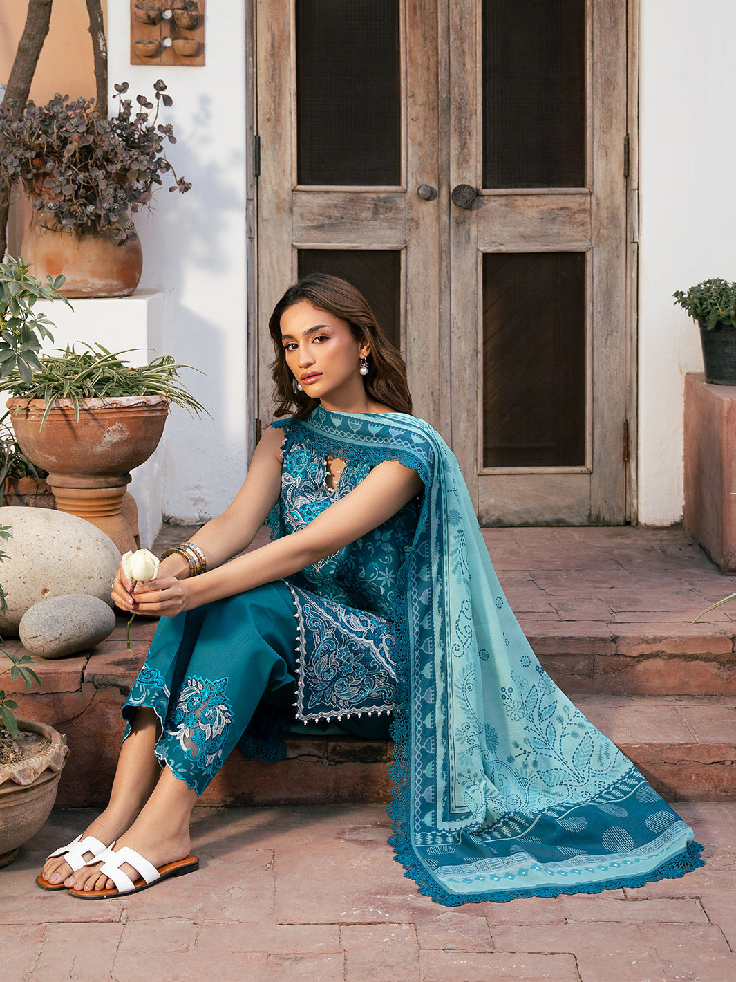 Bin Ilyas | Hazel Printed Lawn 25 | 2073 - B