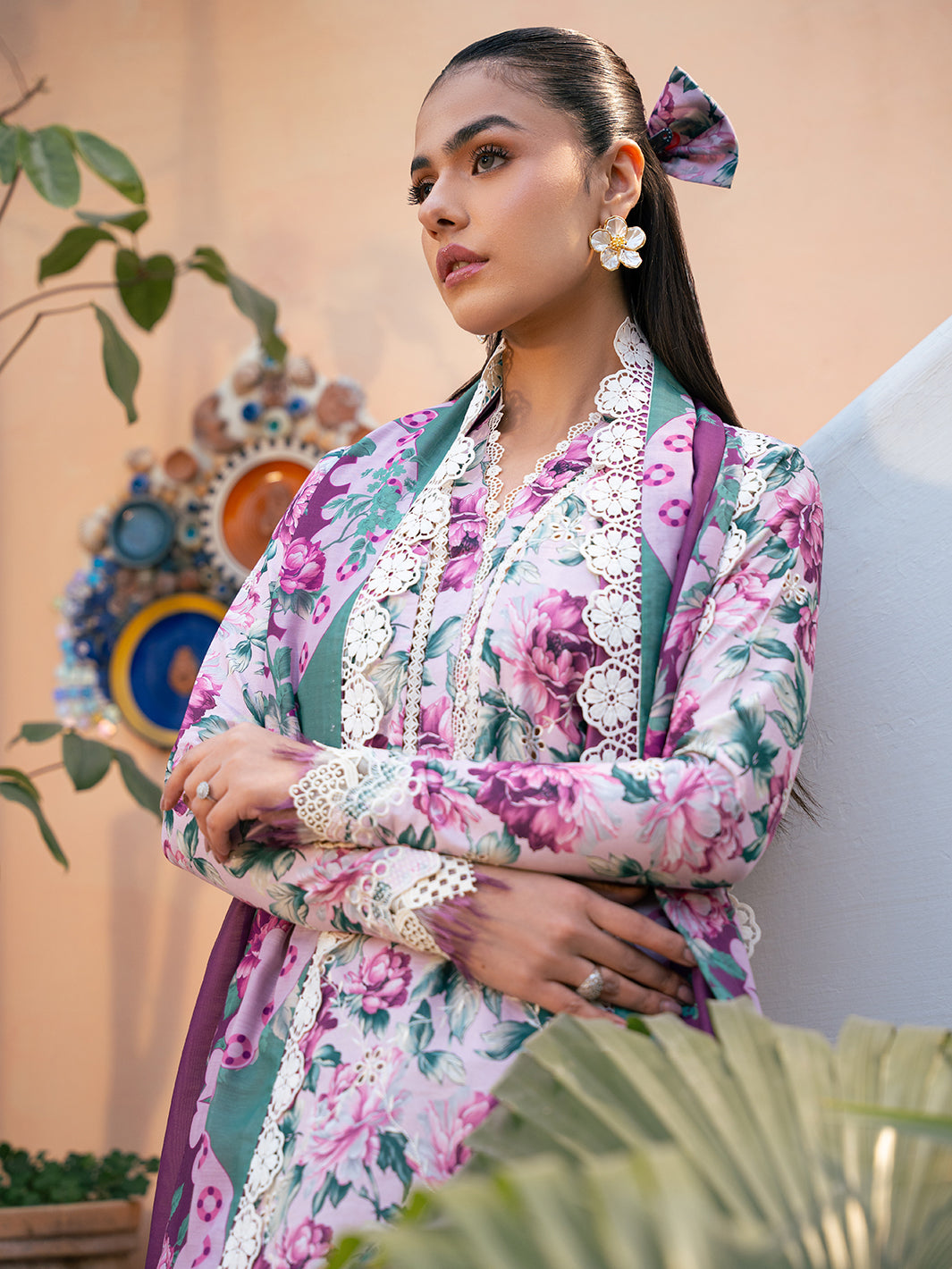 Bin Ilyas | Hazel Printed Lawn 25 | 2075 - A
