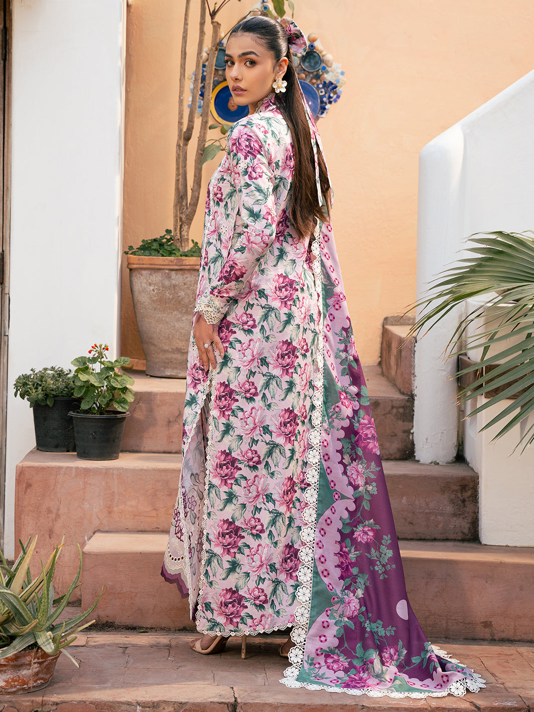 Bin Ilyas | Hazel Printed Lawn 25 | 2075 - A