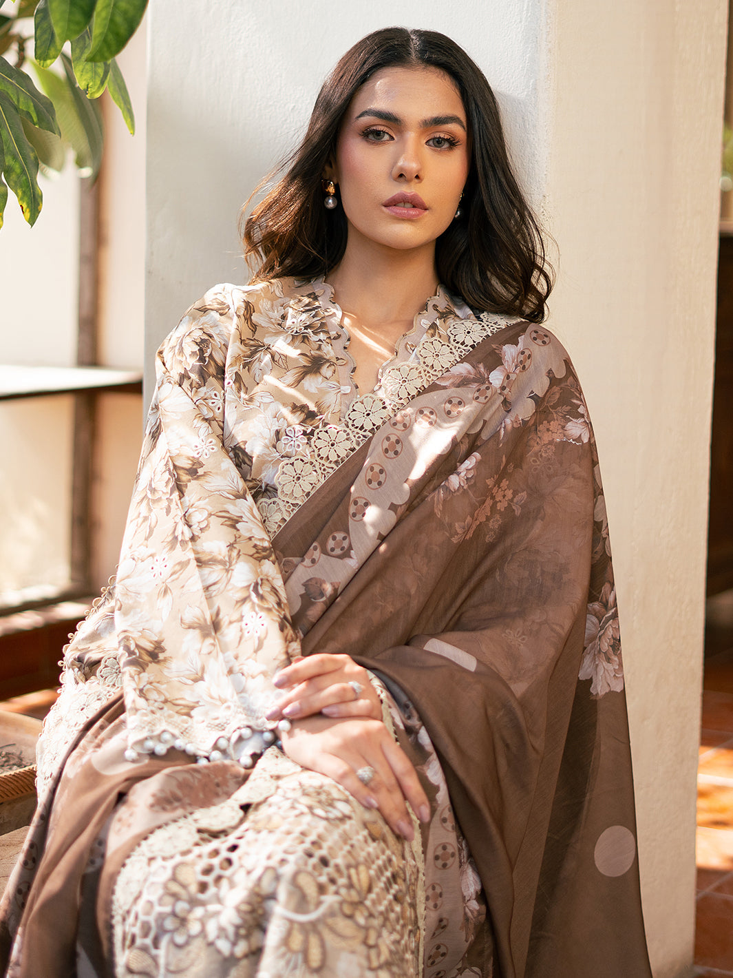 Bin Ilyas | Hazel Printed Lawn 25 | 2075 - B
