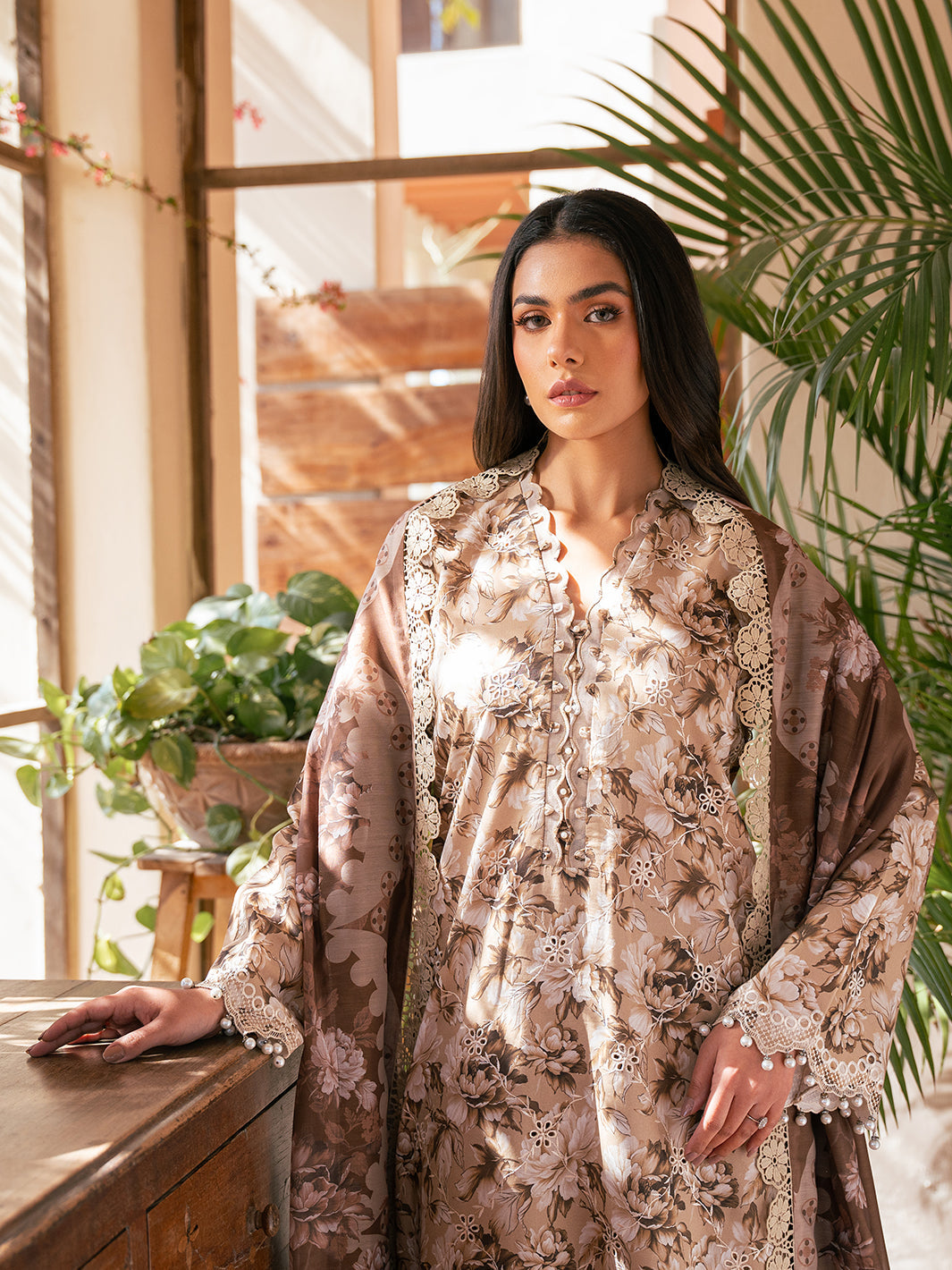 Bin Ilyas | Hazel Printed Lawn 25 | 2075 - B