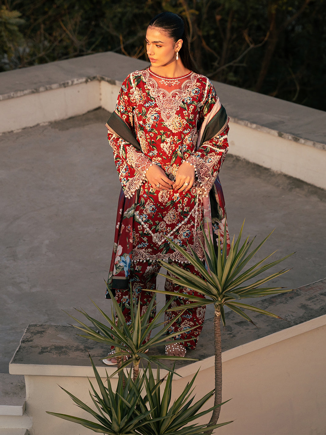 Bin Ilyas | Hazel Printed Lawn 25 | 2076 - B