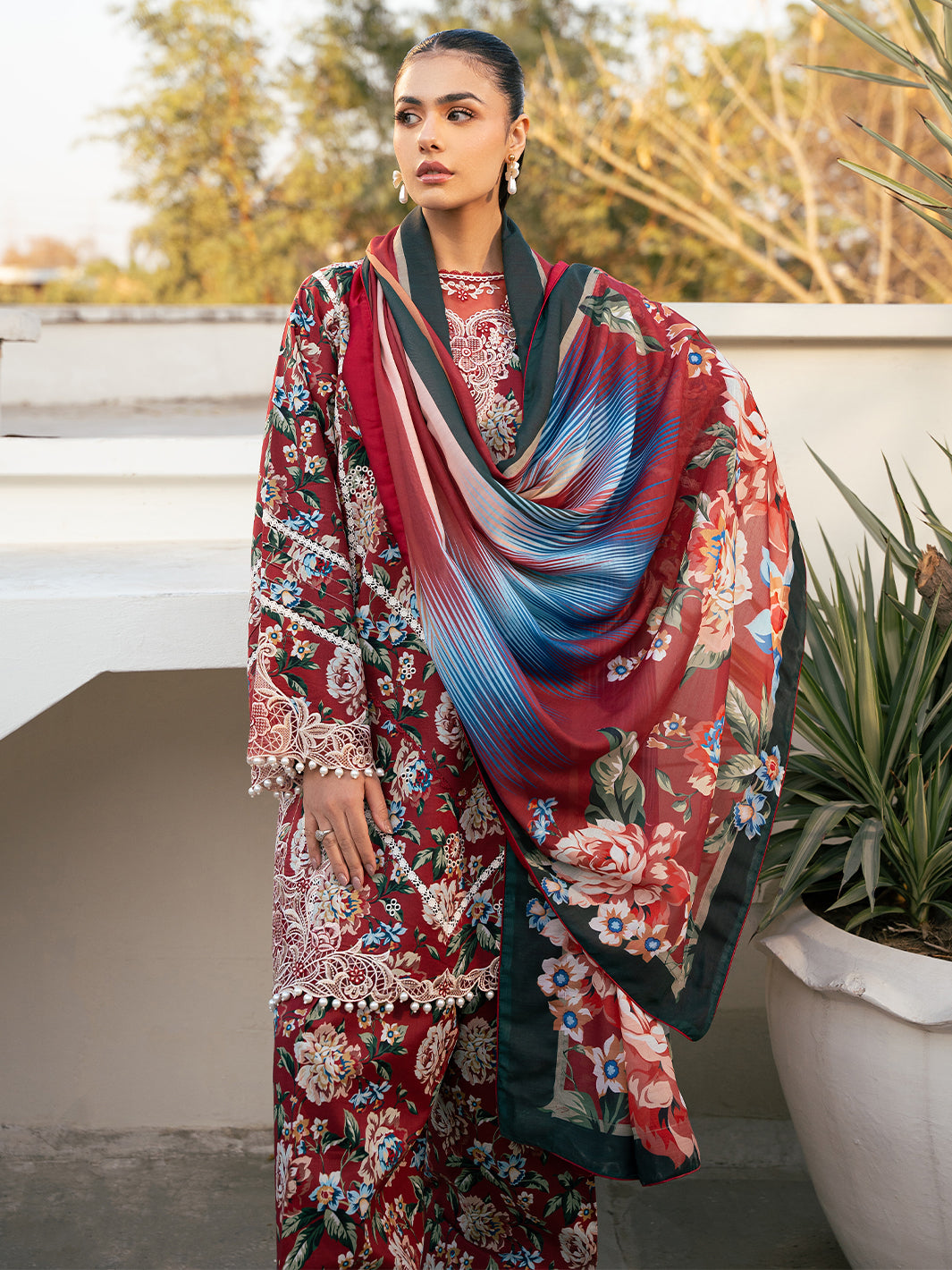 Bin Ilyas | Hazel Printed Lawn 25 | 2076 - B